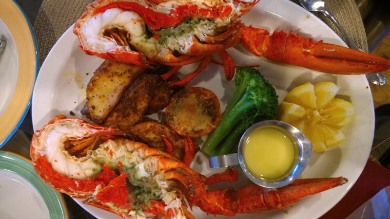 Lobster dinner in Nova Scotia