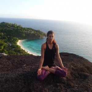 Seychelles yoga island off the coast of Africa