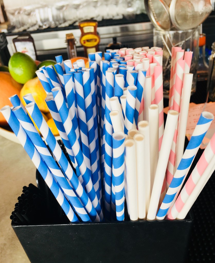 Paper straws at Malibu Farm